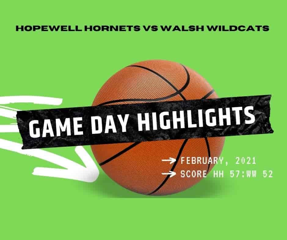 gameday middle school baskeball highlights walsh willdcats vs hopewell hornets