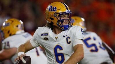Pitt ‘heartbroken’ after QB Heintschel lost for season with torn ACL