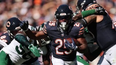 Bears RB Monangai out, QB Williams questionable vs. Packers