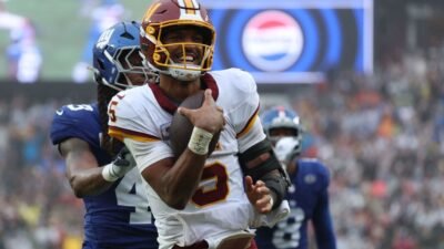 Commanders botch last play in OT, resulting in tie; ‘It’s on me,’ Daniels says