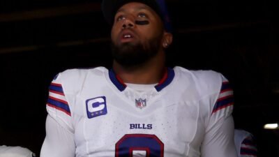 Rams OL Jackson punches Bills LB Chubb at midfield after ’emotional game’