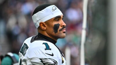 Jalen Hurts won’t say much about “very unique” calf injury that was disclosed last Friday